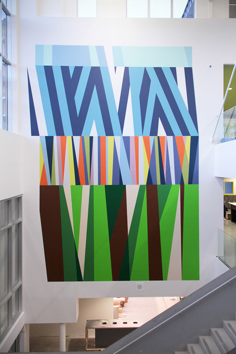 Michael Rozen mural, Connections, viewed from the second floor.
