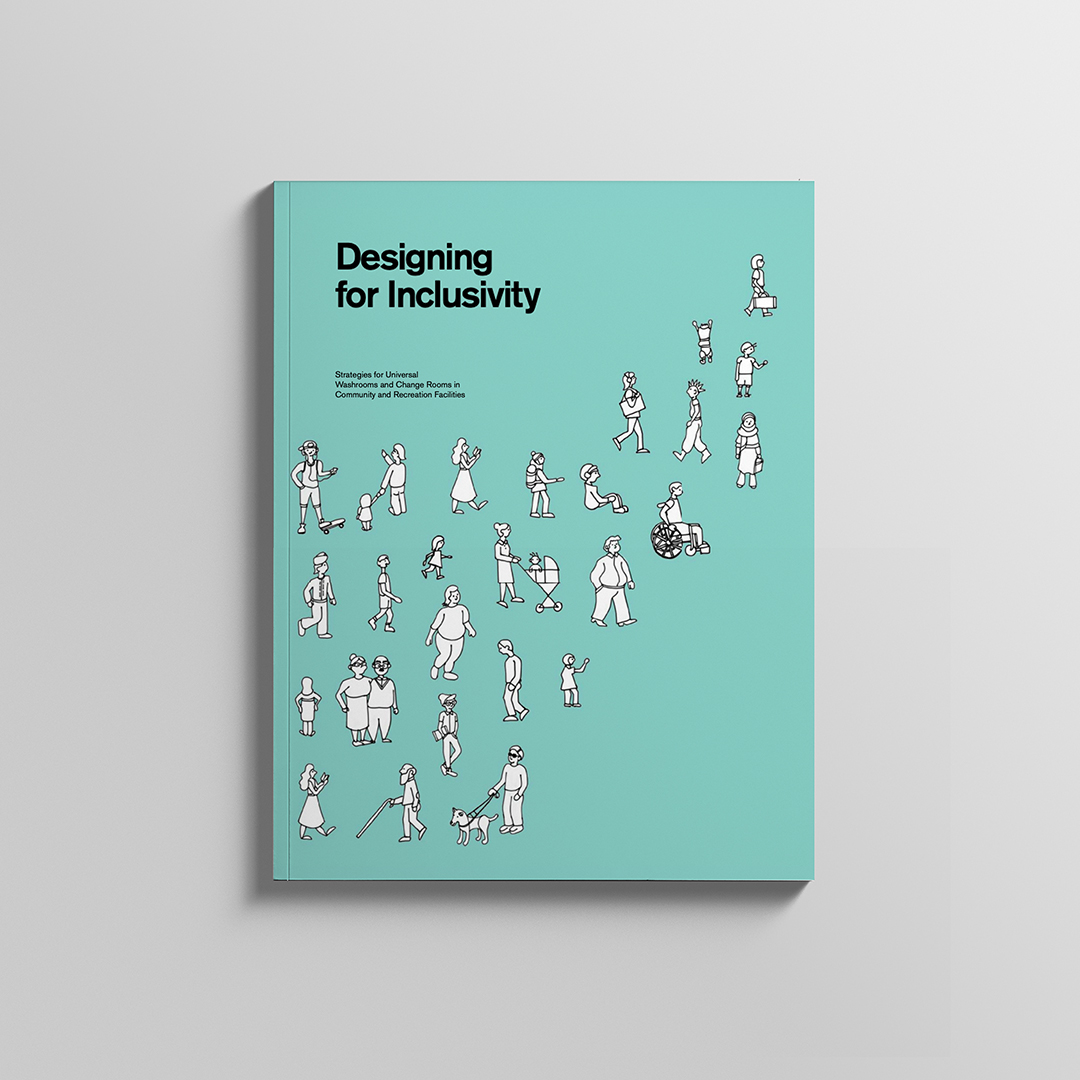 Front cover of the Designing for Inclusivity book has illustrations of people all shapes, sizes, ages, and abilities.