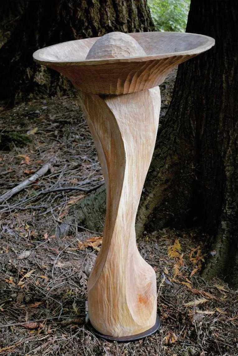 The carved Justice Bowl before it was stained.