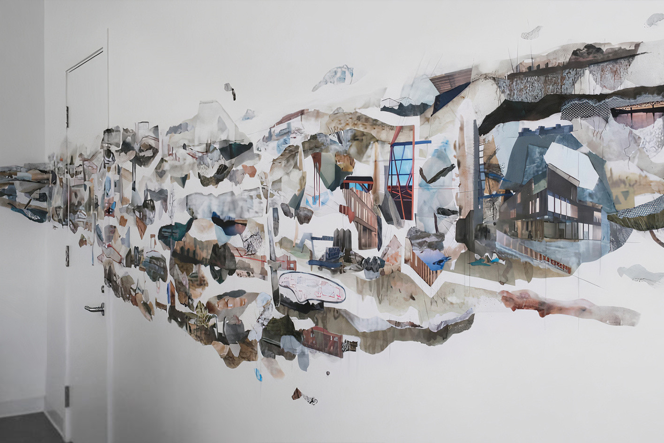 Shirley Wiebe's complete mural in the hcma Edmonton office.