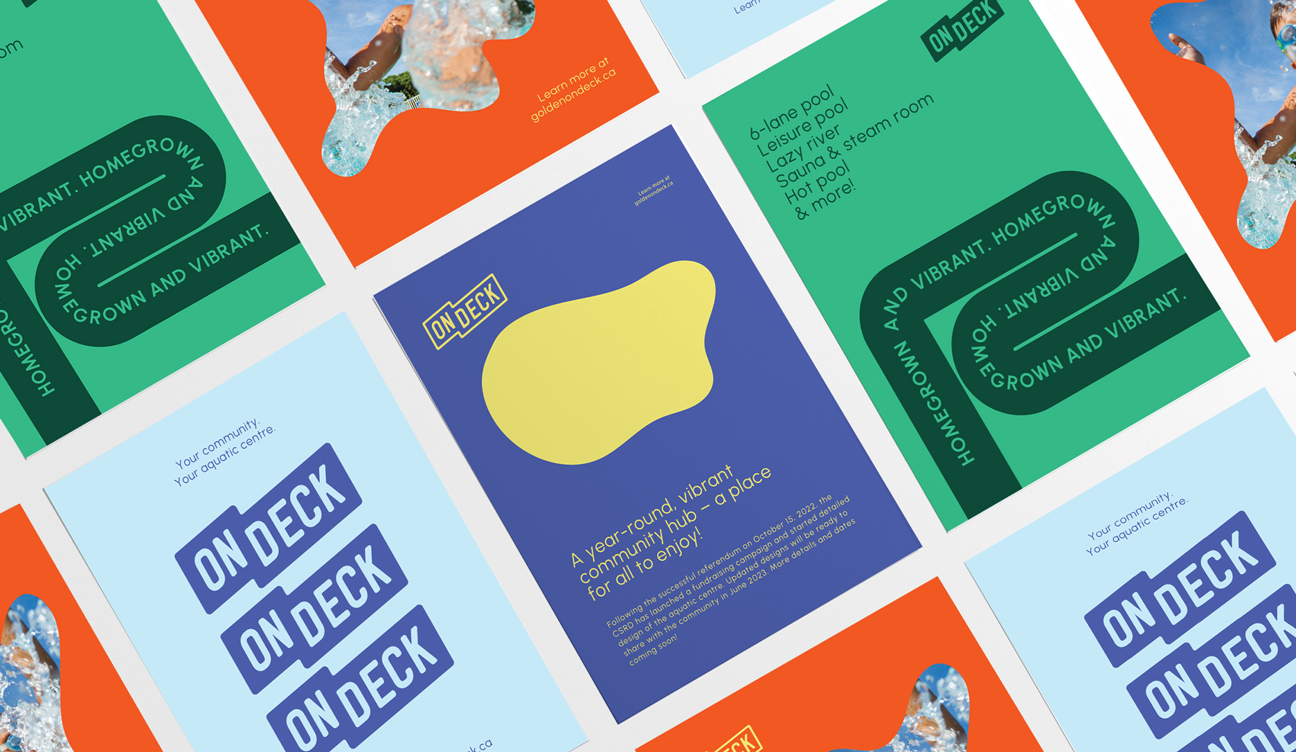 Mock-up of a series On Deck engagement campaign posters.
