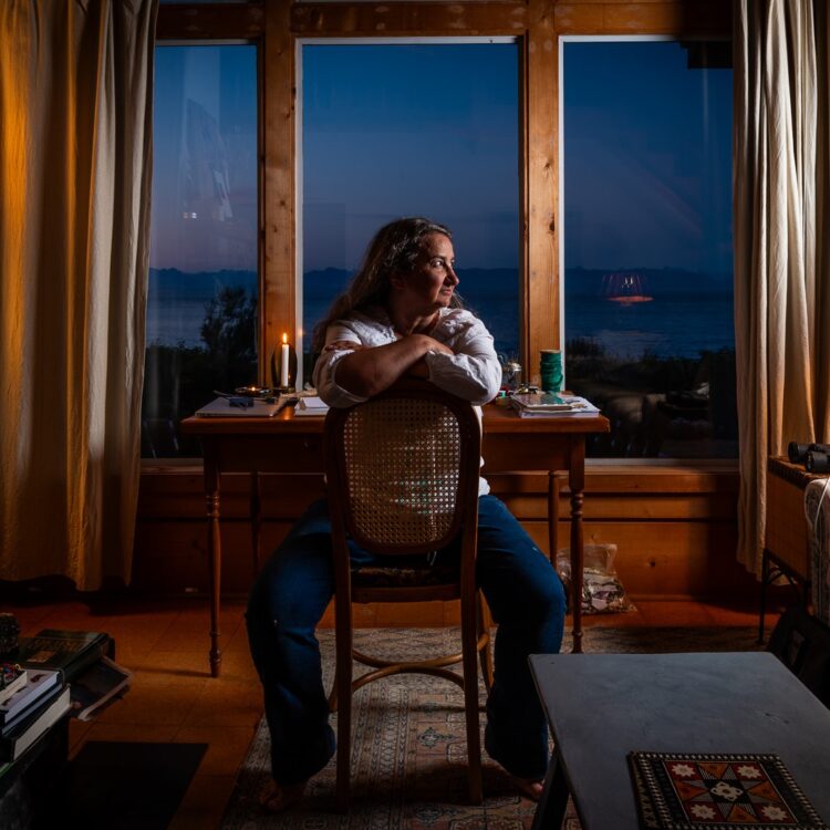 Portrait of 2023 Victoria Artist in Residence, Lori Weidenhammer.