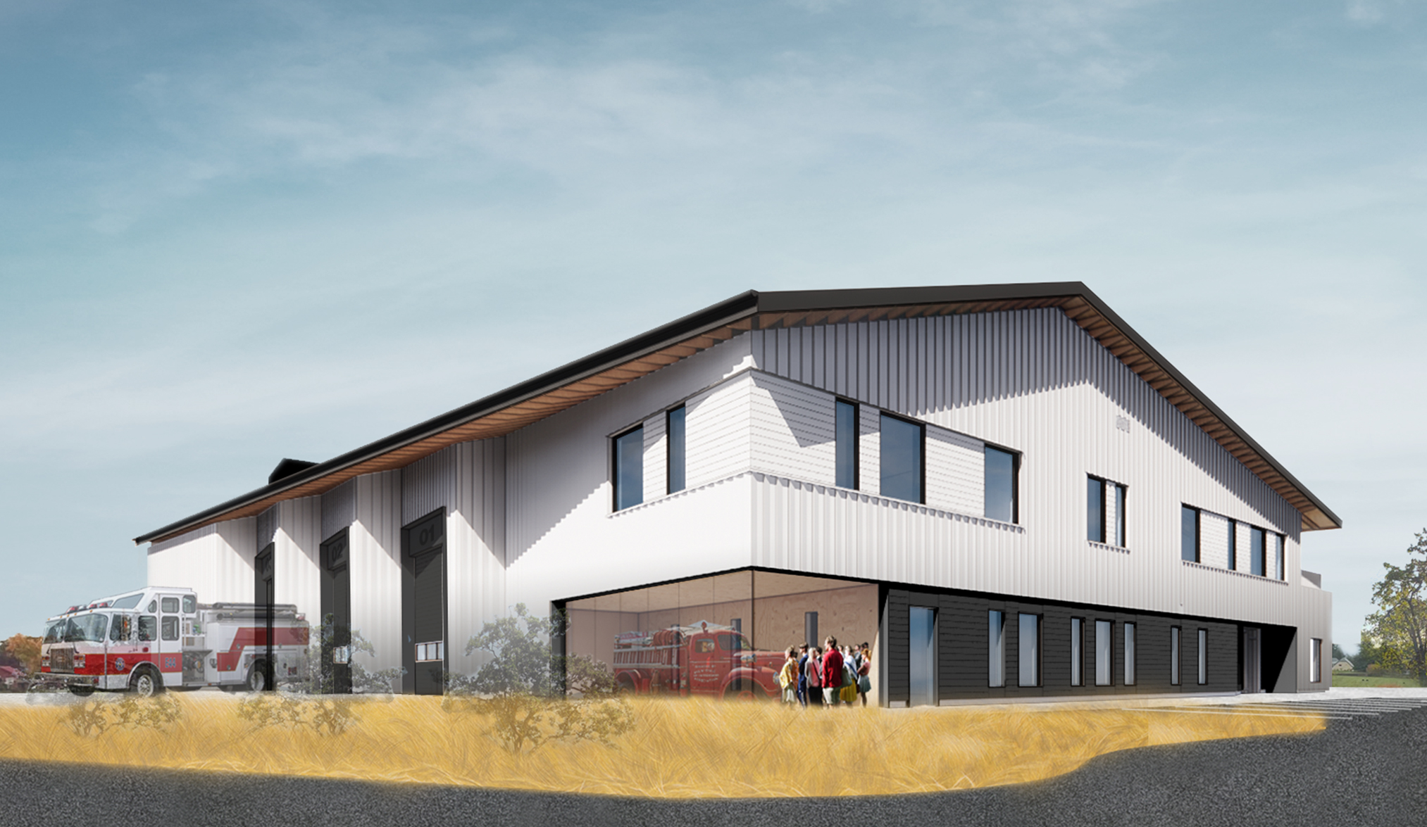 Cowichan Bay Fire Hall rendering.