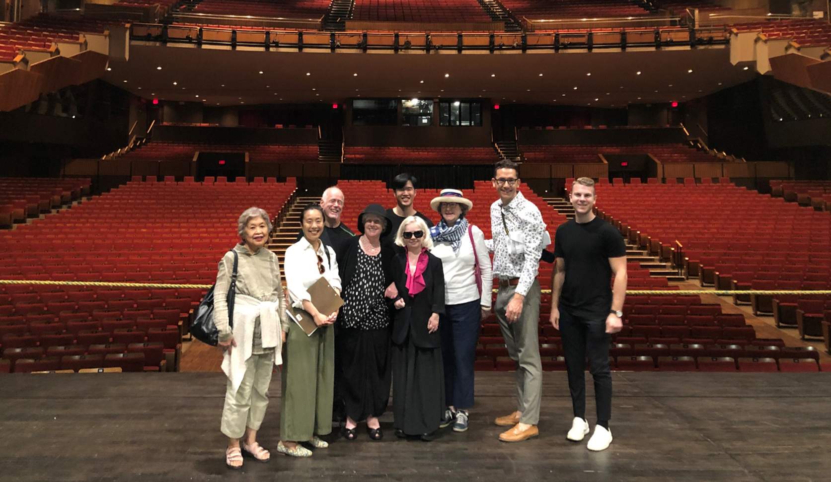 Group photo of HCMA-ers and members of the City of Vancouver's Persons with Disabilities Advisory Committee taken at the end of an accessibility audit.